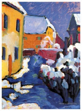 Wassily Kandinsky œuvres - Cimetière et presbytère à Kochel Wassily Kandinsky